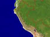 Peru Satellite + Borders 1600x1200